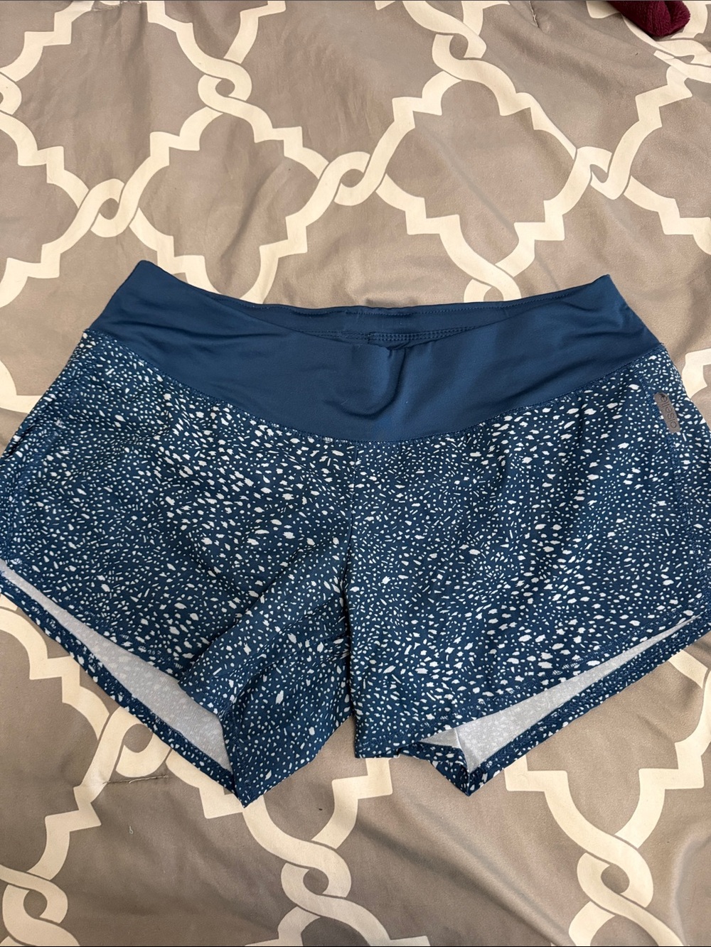 Women’s Oiselle Roga Navy Blue Speckled Running Athletic Shorts Size 4